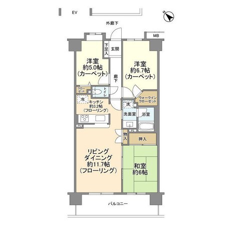 ハイホーム久米川の物件間取画像